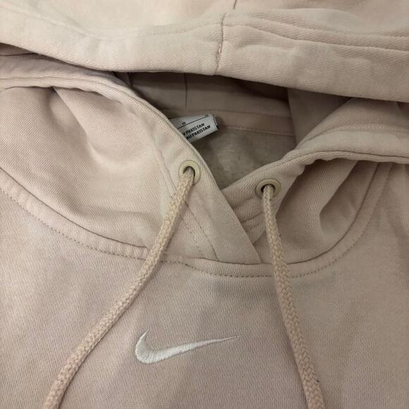 Nike Womens Crème Center Swoosh Hoodie Sweatshirt Large - Picture 3 of 8